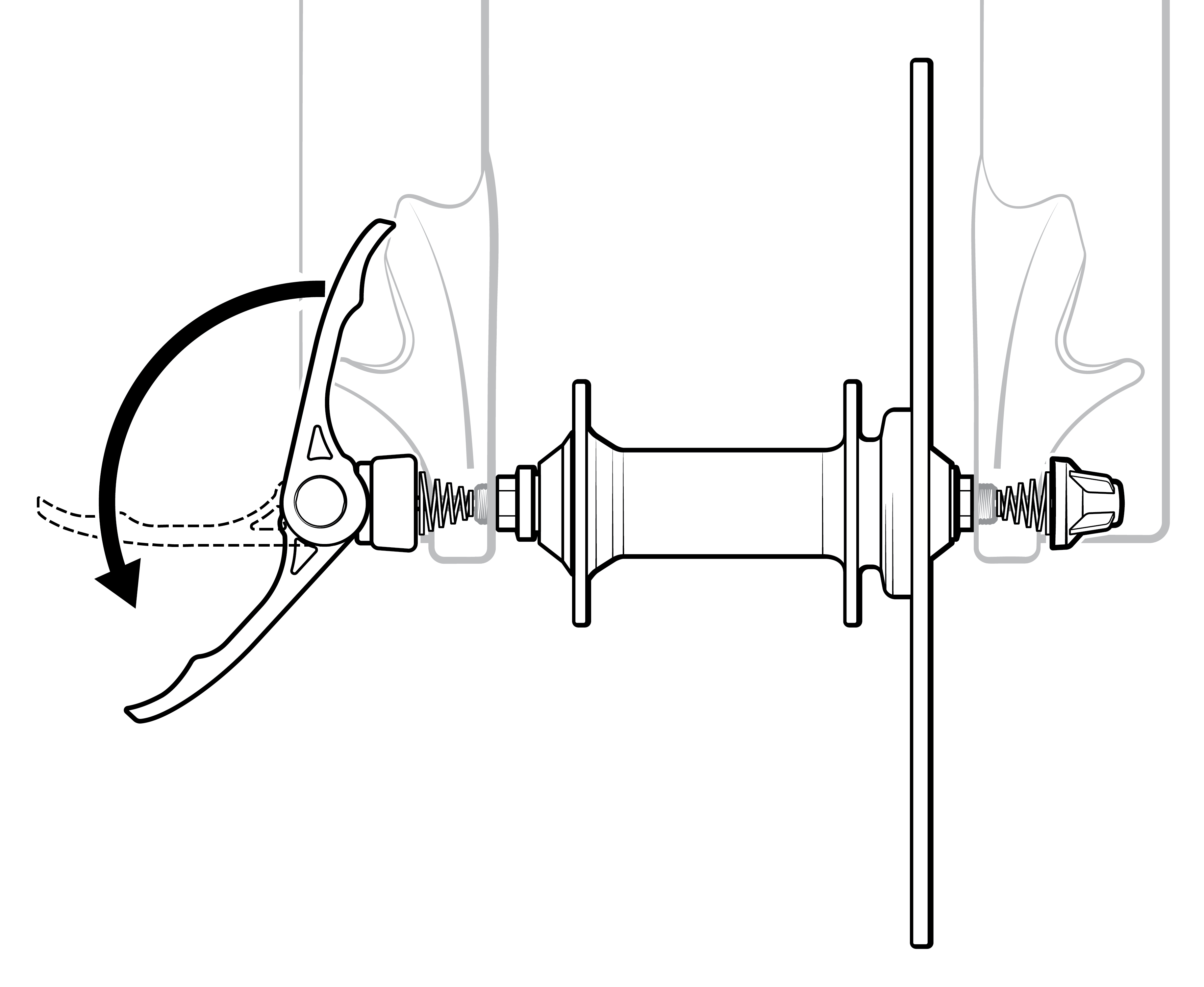 Remove and reinstall a front wheel with a quickrelease lever Rad
