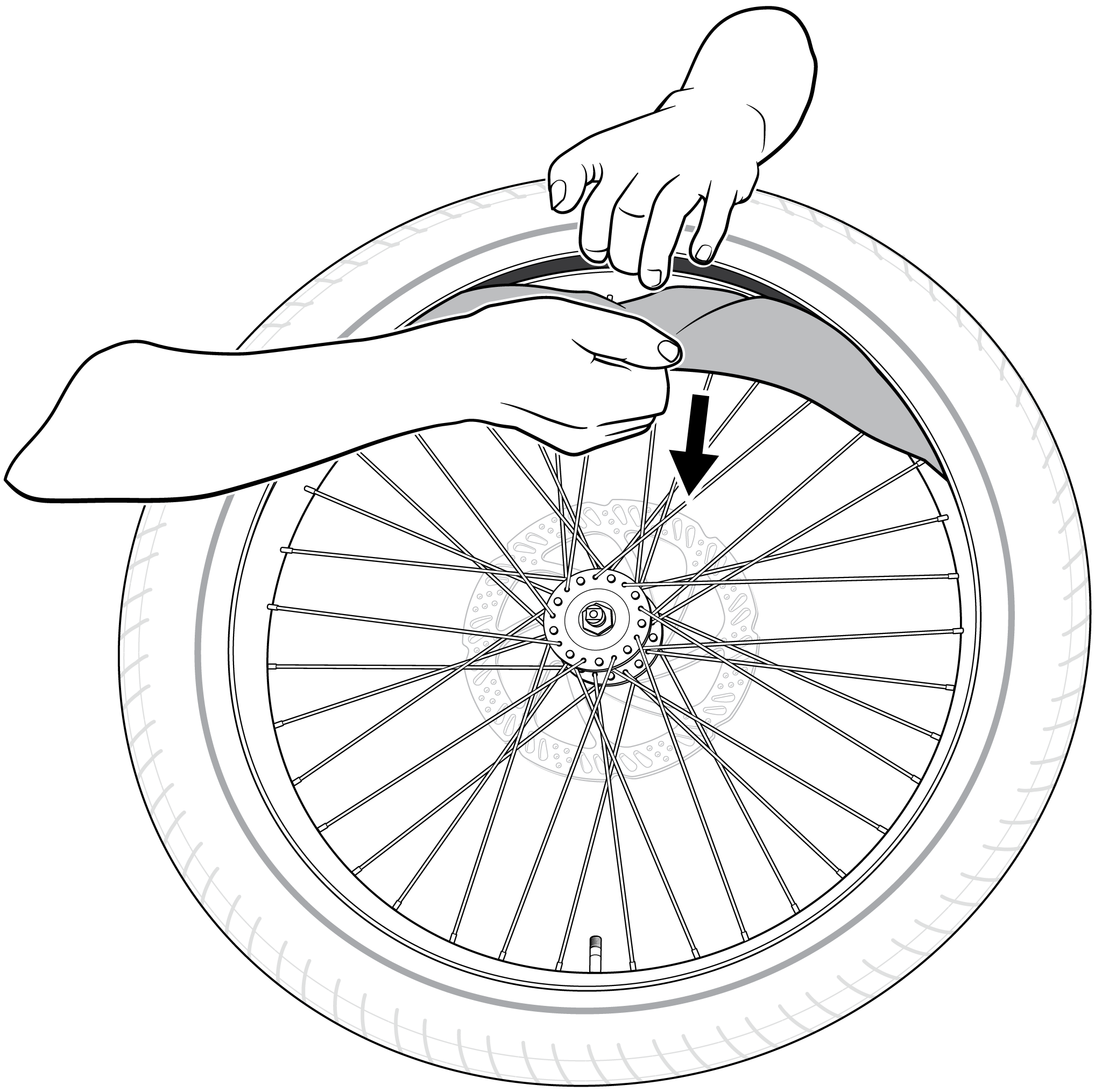 Begin removing the tube