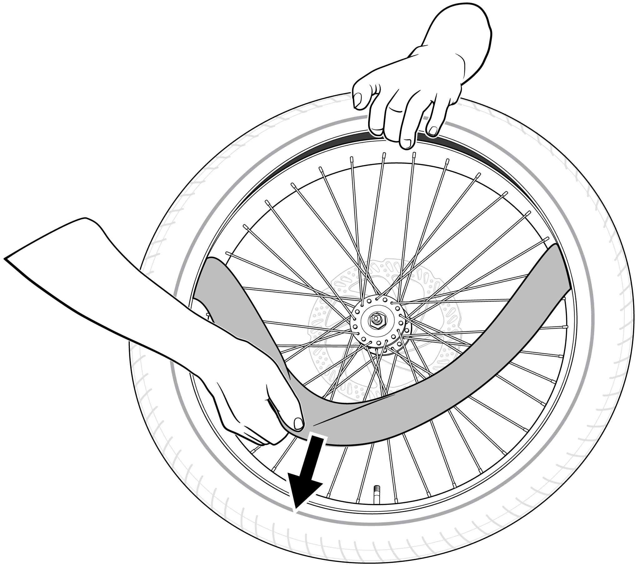 Continue removing the tube